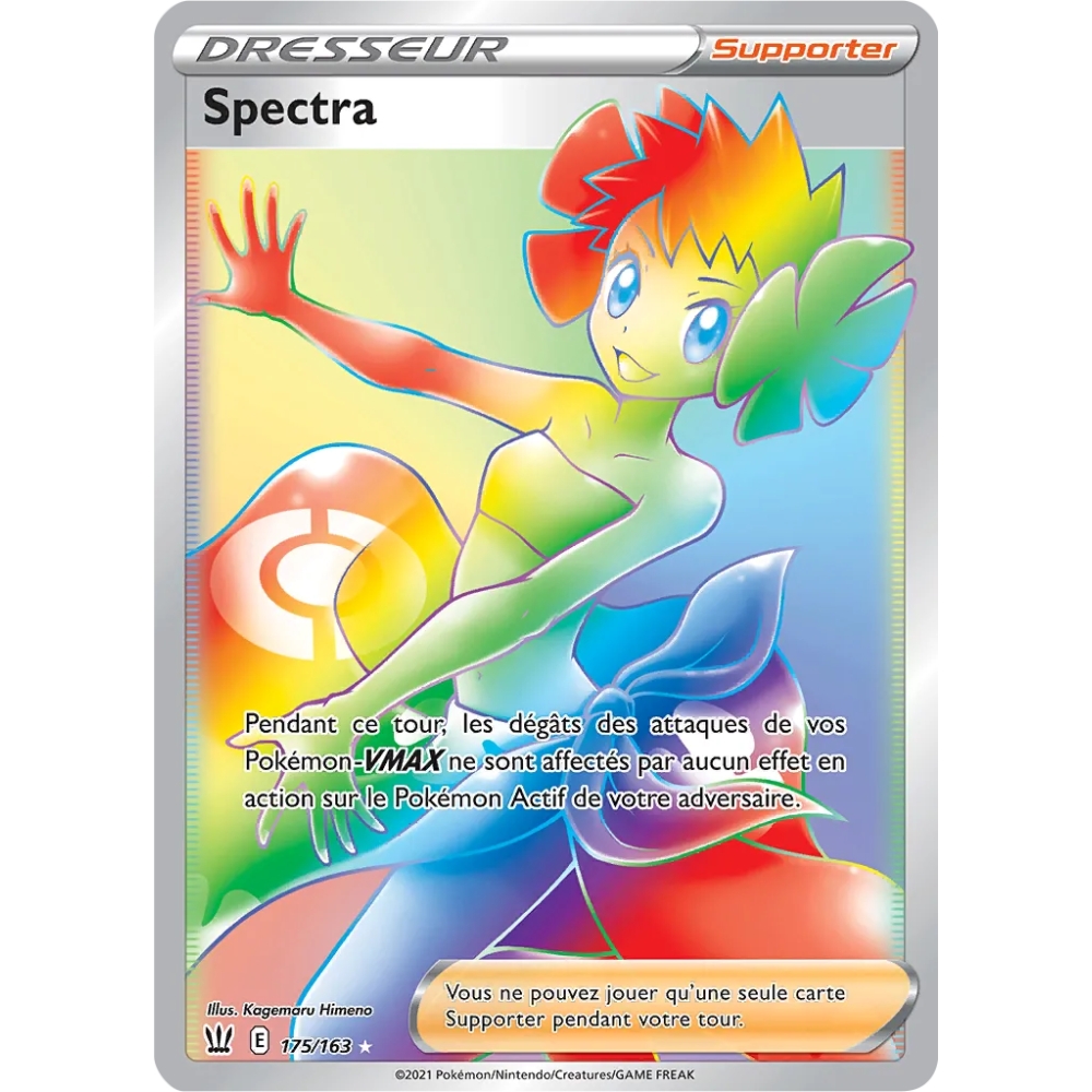 Découvrez Spectra, carte Arc-en-ciel rare de la série Épée et Bouclier Styles de Combat