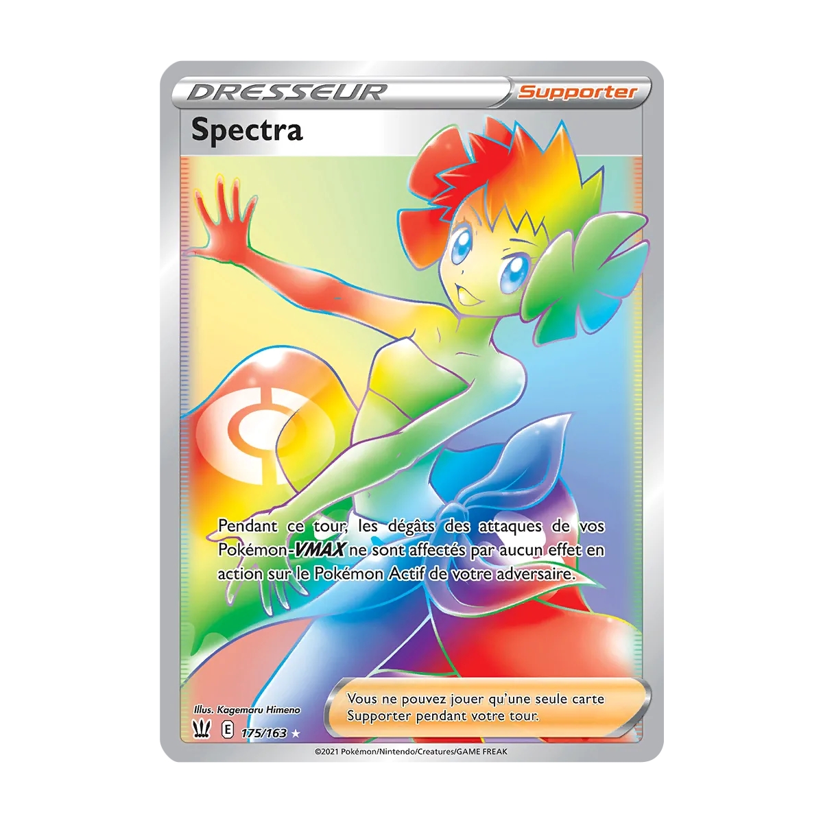 Découvrez Spectra, carte Arc-en-ciel rare de la série Épée et Bouclier Styles de Combat