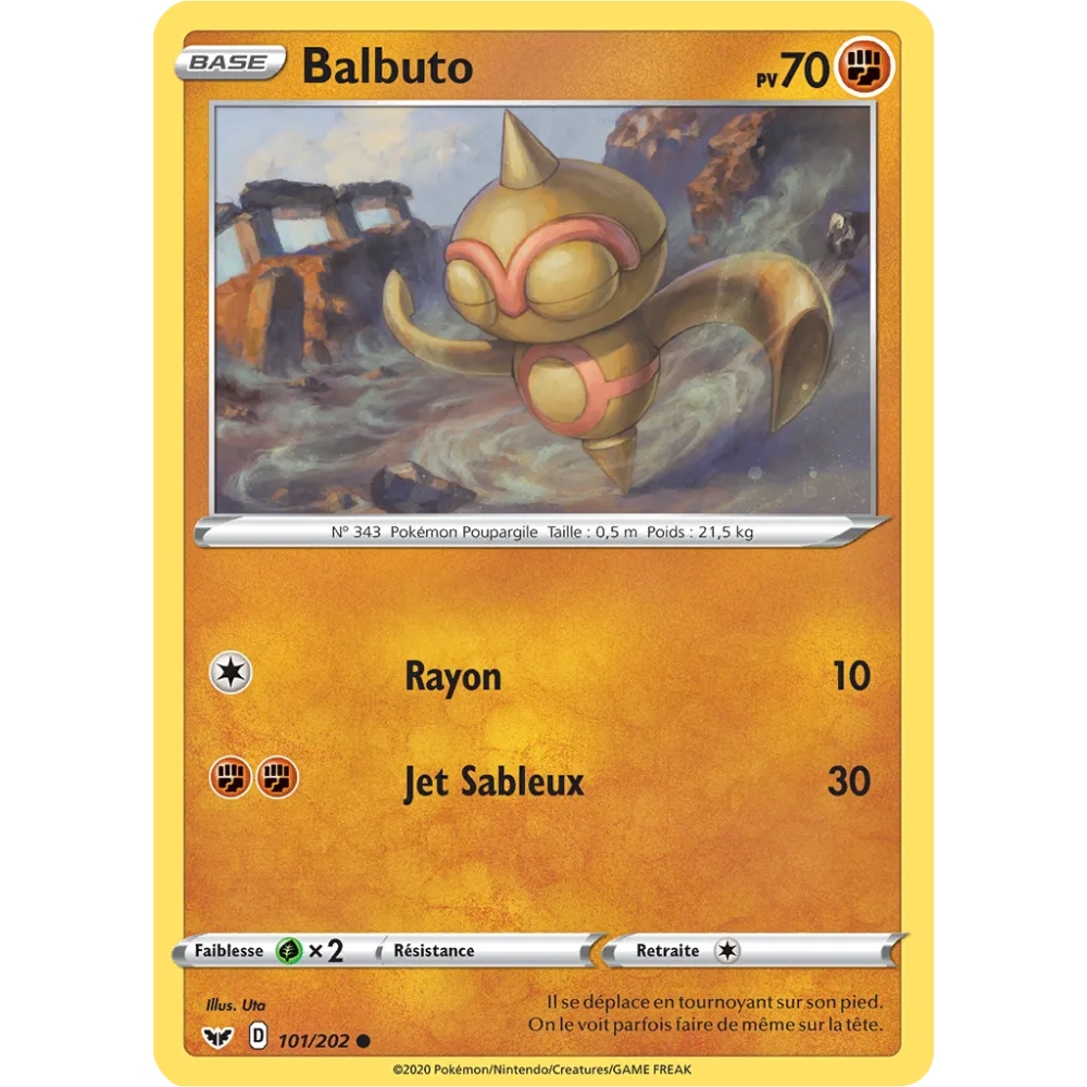 Balbuto 101/202 : Joyau Commune (Brillante) de l'extension Pokémon Épée et Bouclier