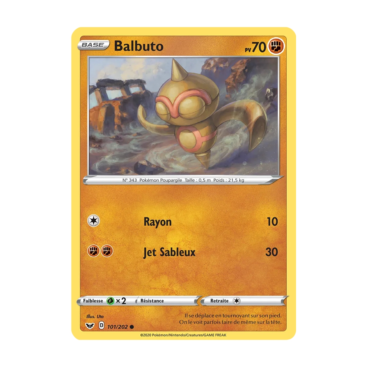 Balbuto 101/202 : Joyau Commune (Brillante) de l'extension Pokémon Épée et Bouclier