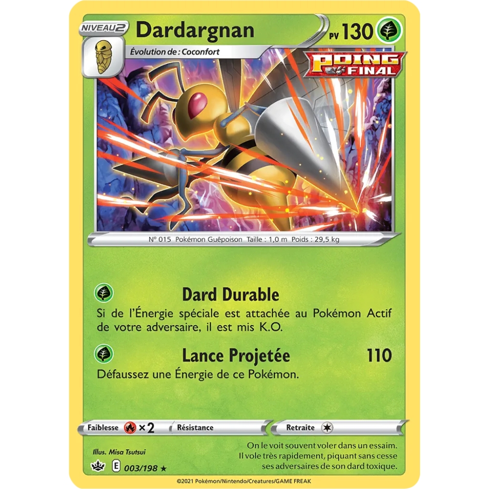 Dardargnan 003/198 Pokémon Épée et Bouclier Règne de Glace