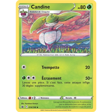 Carte Candine - Peu commune (Brillante) de Pokémon Épée et Bouclier Règne de Glace 014/198