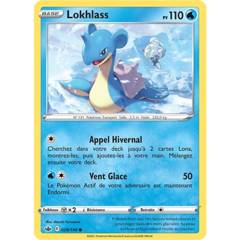 Carte Lokhlass - Commune (Brillante) de Pokémon Épée et Bouclier Règne de Glace 029/198