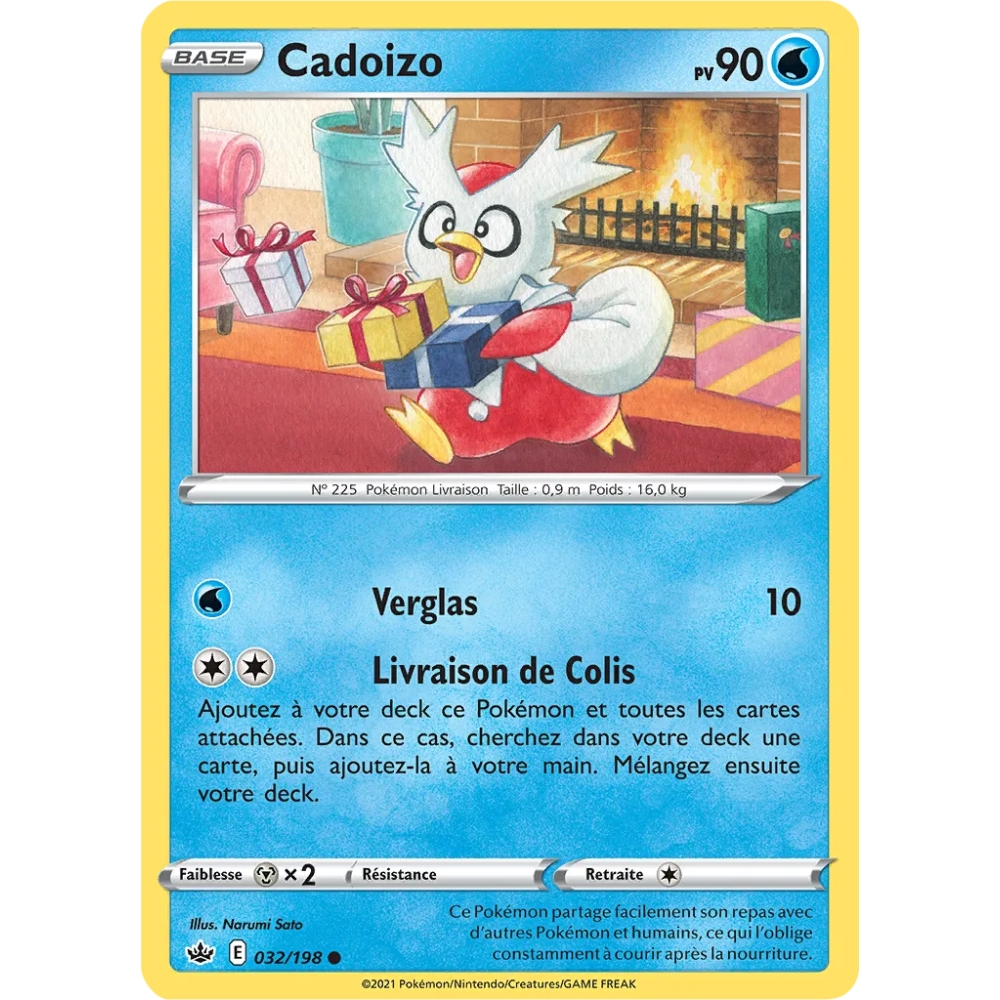 Carte Cadoizo - Commune (Brillante) de Pokémon Épée et Bouclier Règne de Glace 032/198