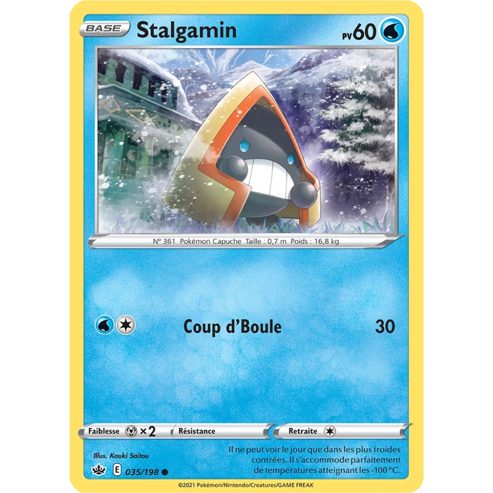 Carte Stalgamin - Commune (Brillante) de Pokémon Épée et Bouclier Règne de Glace 035/198