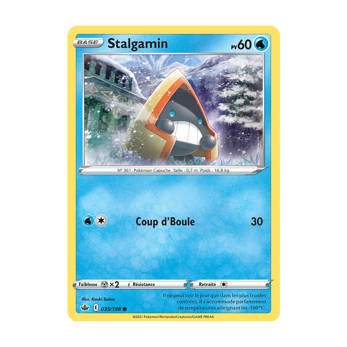 Carte Stalgamin - Commune (Brillante) de Pokémon Épée et Bouclier Règne de Glace 035/198