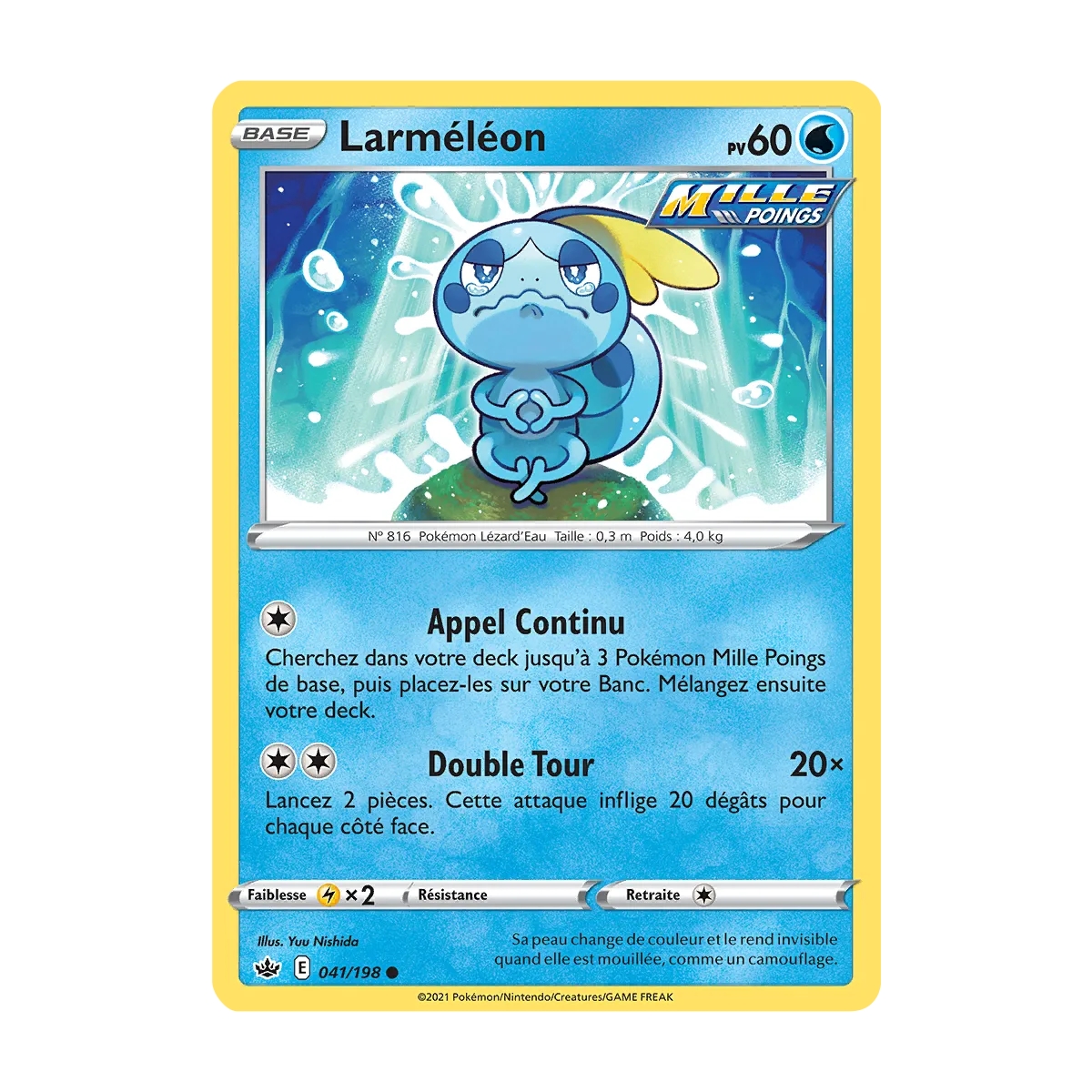 Larméléon 041/198 : Joyau Commune (Brillante) de l'extension Pokémon Épée et Bouclier Règne de Glace