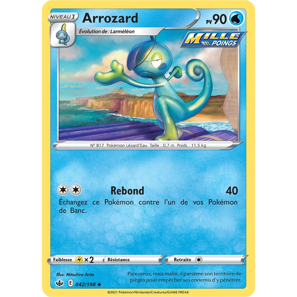 Carte Arrozard - Peu commune (Brillante) de Pokémon Épée et Bouclier Règne de Glace 042/198