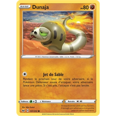 Découvrez Dunaja, carte Commune (Brillante) de la série Épée et Bouclier