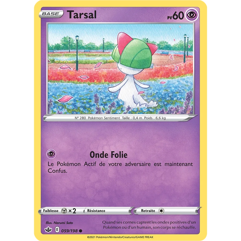 Tarsal 059/198 : Joyau Commune (Brillante) de l'extension Pokémon Épée et Bouclier Règne de Glace