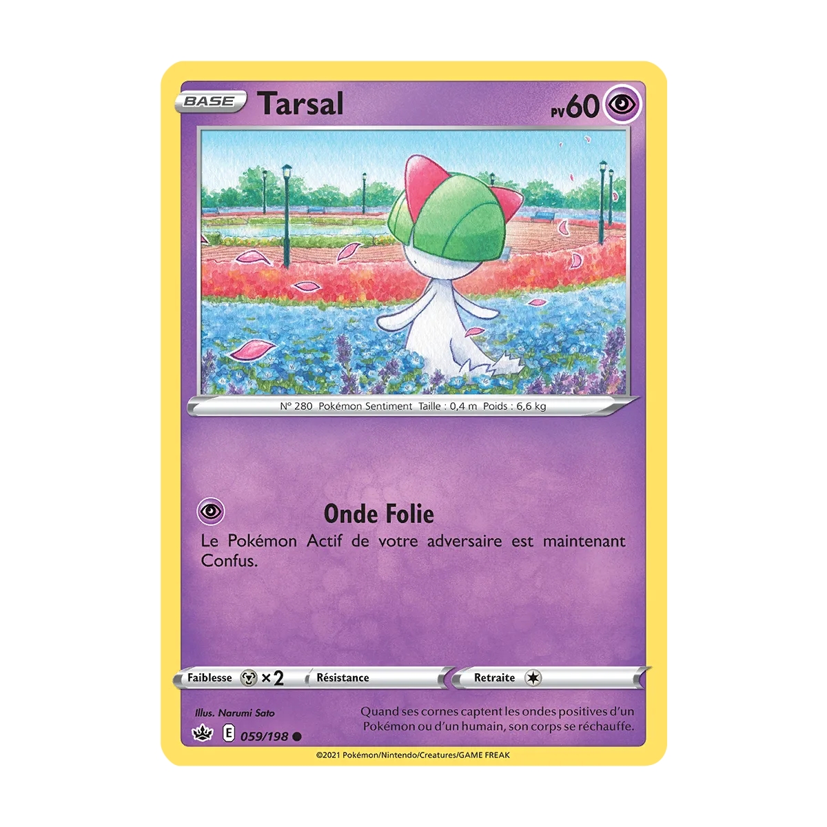 Tarsal 059/198 : Joyau Commune (Brillante) de l'extension Pokémon Épée et Bouclier Règne de Glace