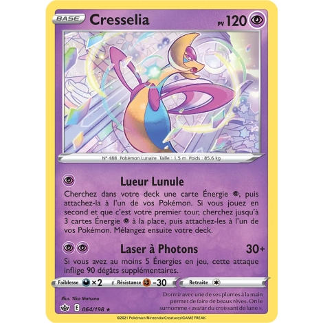 Cresselia rare de Pokémon Épée et Bouclier Règne de Glace 064/198