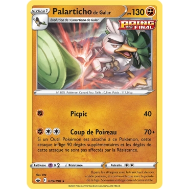 Carte Palarticho de Galar - Rare (Brillante) de Pokémon Épée et Bouclier Règne de Glace 079/198