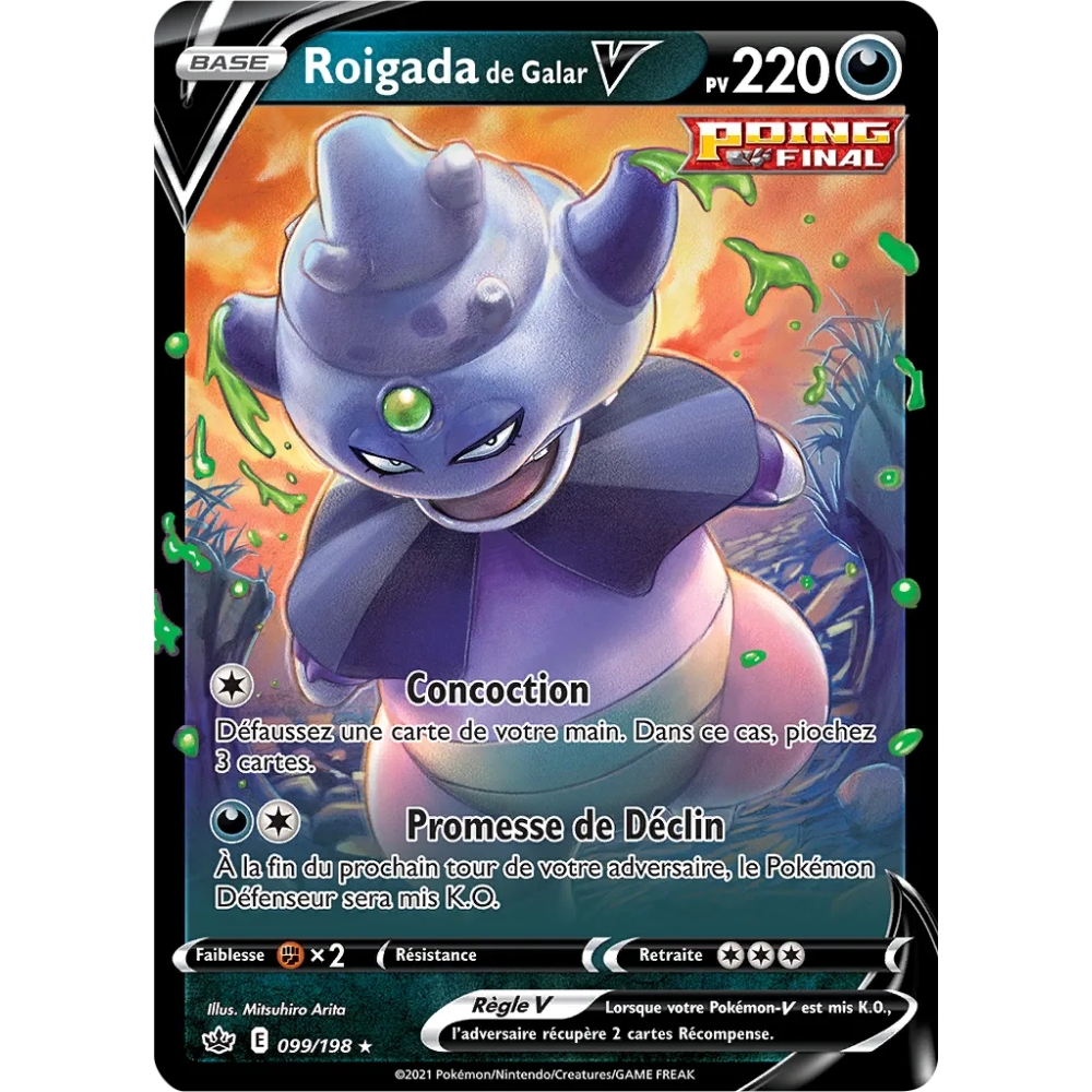 Roigada de Galar 099/198 V Pokémon Épée et Bouclier Règne de Glace