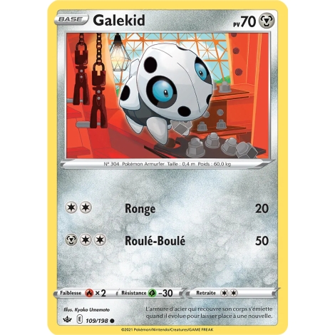 Galekid 109/198 : Joyau Commune (Brillante) de l'extension Pokémon Épée et Bouclier Règne de Glace