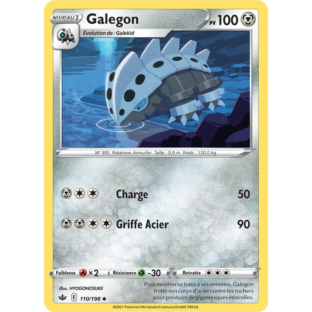 Galegon 110/198 : Joyau Peu commune (Brillante) de l'extension Pokémon Épée et Bouclier Règne de Glace