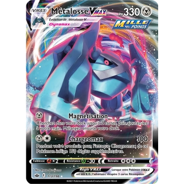 Carte Métalosse - Holographique rare VMAX de Pokémon Épée et Bouclier Règne de Glace 113/198