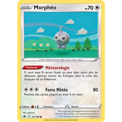 Morphéo 121/198 : Joyau Commune (Brillante) de l'extension Pokémon Épée et Bouclier Règne de Glace