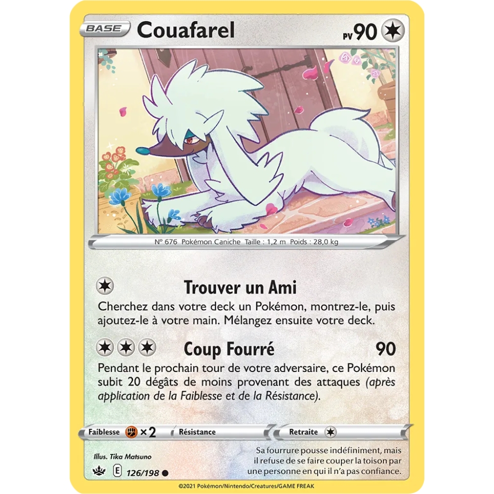 Couafarel 126/198 Brillante Pokémon Épée et Bouclier Règne de Glace