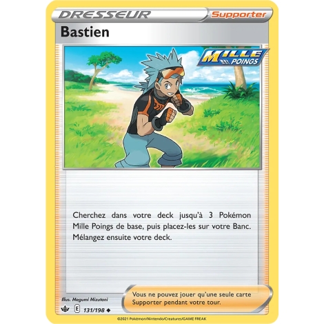 Carte Bastien - Peu commune (Brillante) de Pokémon Épée et Bouclier Règne de Glace 131/198