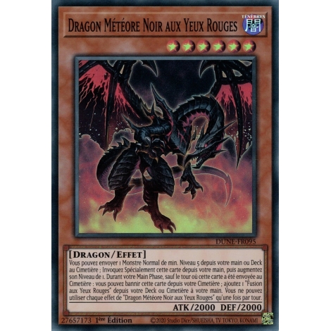 Dragon Météore Noir aux Yeux Rouges DUNE-FR095