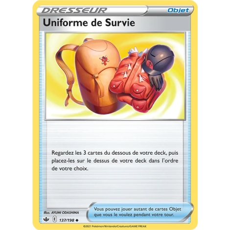 Uniforme de Survie 137/198 : Joyau Peu commune (Brillante) de l'extension Pokémon Épée et Bouclier Règne de Glace