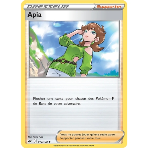 Apia 142/198 : Joyau Peu commune (Brillante) de l'extension Pokémon Épée et Bouclier Règne de Glace