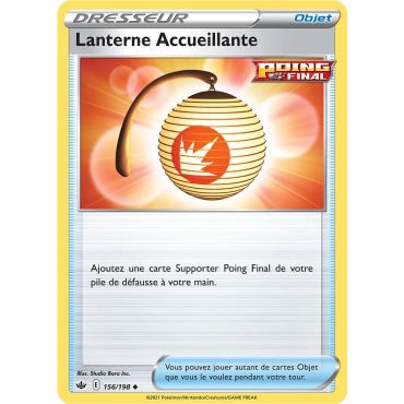 Carte Lanterne Accueillante - Peu commune (Brillante) de Pokémon Épée et Bouclier Règne de Glace 156/198