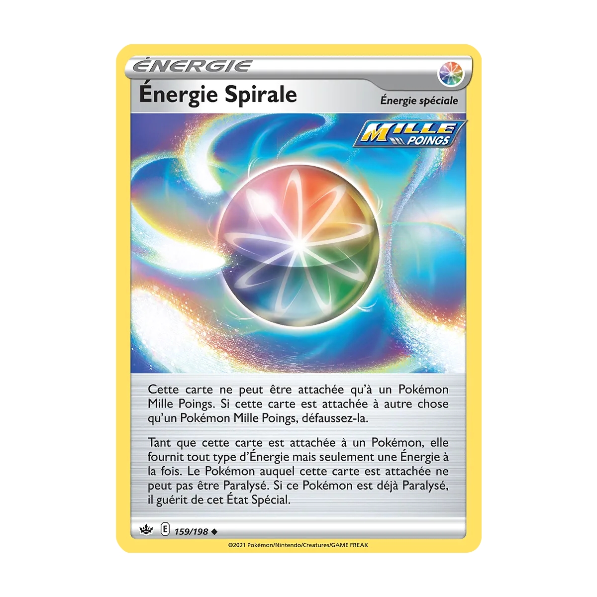 Énergie Spirale 159/198 : Joyau Peu commune (Brillante) de l'extension Pokémon Épée et Bouclier Règne de Glace