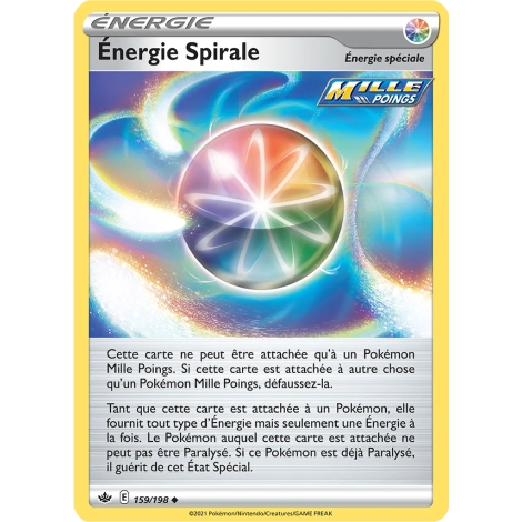 Énergie Spirale 159/198 : Joyau Peu commune (Brillante) de l'extension Pokémon Épée et Bouclier Règne de Glace