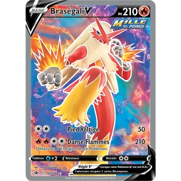 Braségali 161/198 : Joyau Ultra rare de l'extension Pokémon Épée et Bouclier Règne de Glace