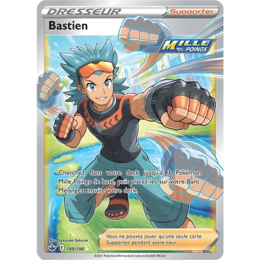 Bastien 188/198 : Joyau Ultra rare de l'extension Pokémon Épée et Bouclier Règne de Glace