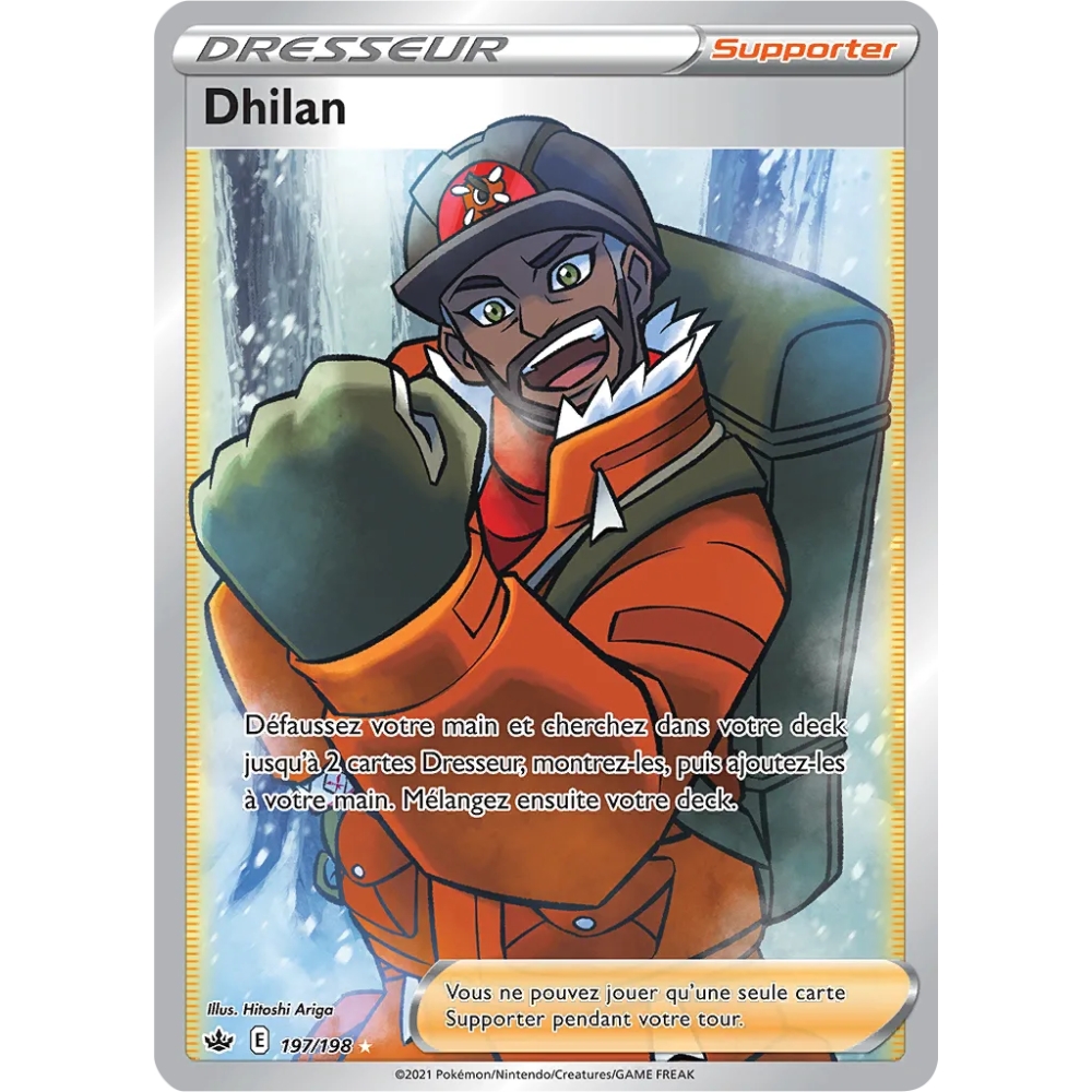 Dhilan 197/198 : Joyau Ultra rare de l'extension Pokémon Épée et Bouclier Règne de Glace