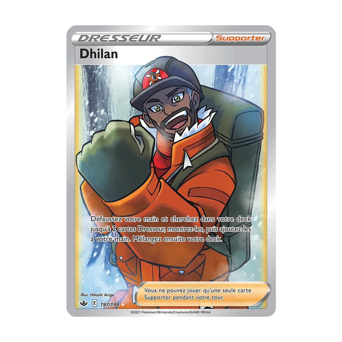 Dhilan 197/198 : Joyau Ultra rare de l'extension Pokémon Épée et Bouclier Règne de Glace