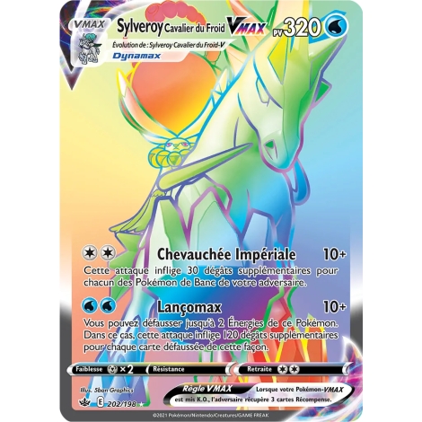 Sylveroy Cavalier du Froid 202/198 : Joyau Arc-en-ciel rare de l'extension Pokémon Épée et Bouclier Règne de Glace