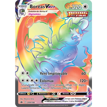 Boréas 209/198 : Joyau Arc-en-ciel rare de l'extension Pokémon Épée et Bouclier Règne de Glace