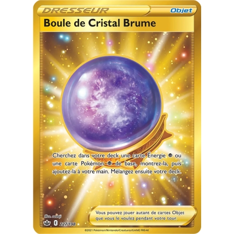 Carte Boule de Cristal Brume - Secrète rare de Pokémon Épée et Bouclier Règne de Glace 227/198