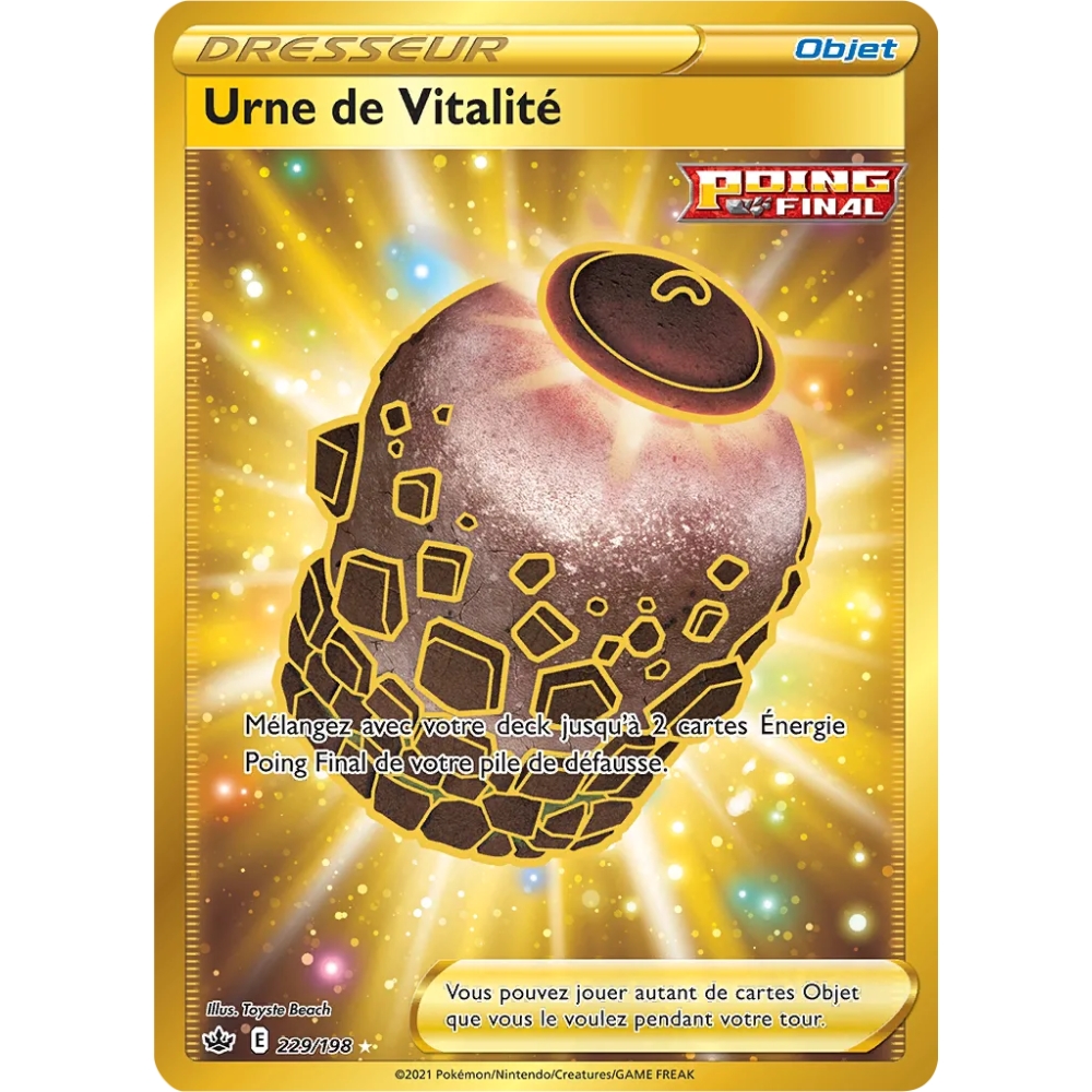 Découvrez Urne de Vitalité, carte Secrète rare de la série Épée et Bouclier Règne de Glace