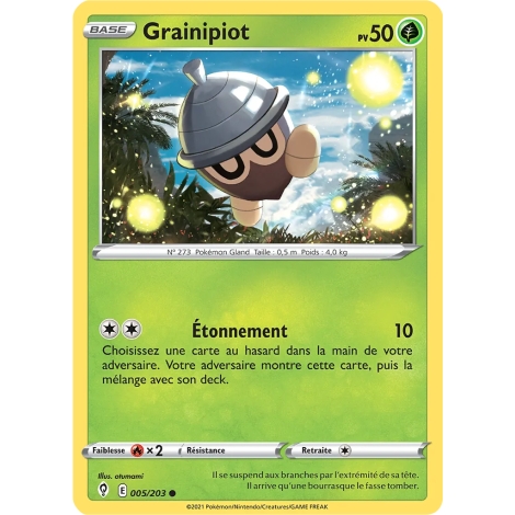 Grainipiot 005/203 : Joyau Commune (Brillante) de l'extension Pokémon Épée et Bouclier Évolution Céleste