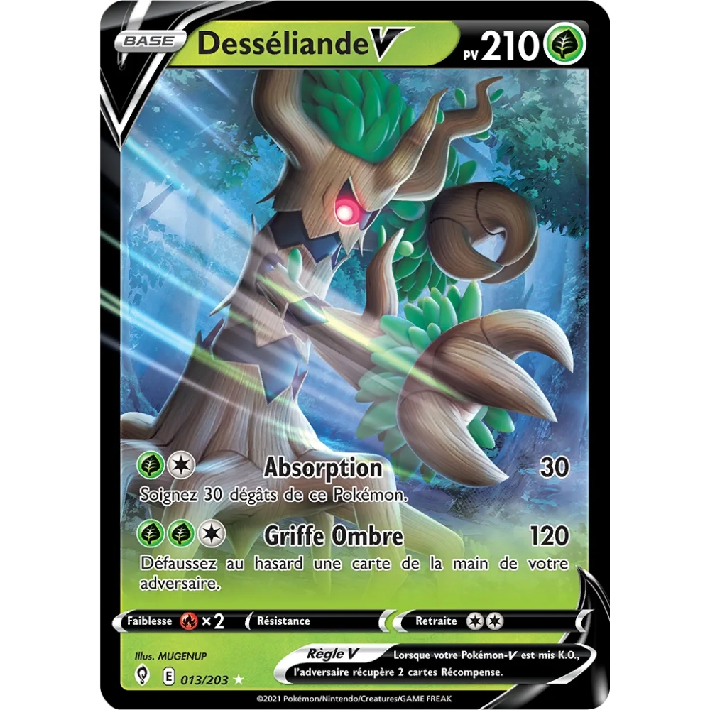 Desséliande 013/203 : Joyau Holographique rare V de l'extension Pokémon Épée et Bouclier Évolution Céleste