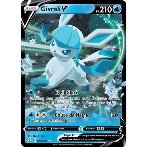 Givrali V de Pokémon Épée et Bouclier Évolution Céleste 040/203