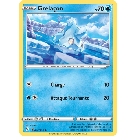 Grelaçon 044/203 : Joyau Commune (Brillante) de l'extension Pokémon Épée et Bouclier Évolution Céleste