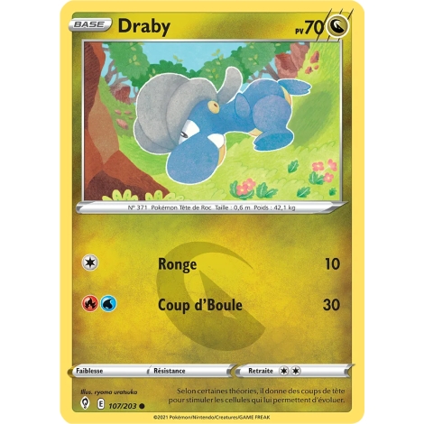 Draby 107/203 : Joyau Commune (Brillante) de l'extension Pokémon Épée et Bouclier Évolution Céleste