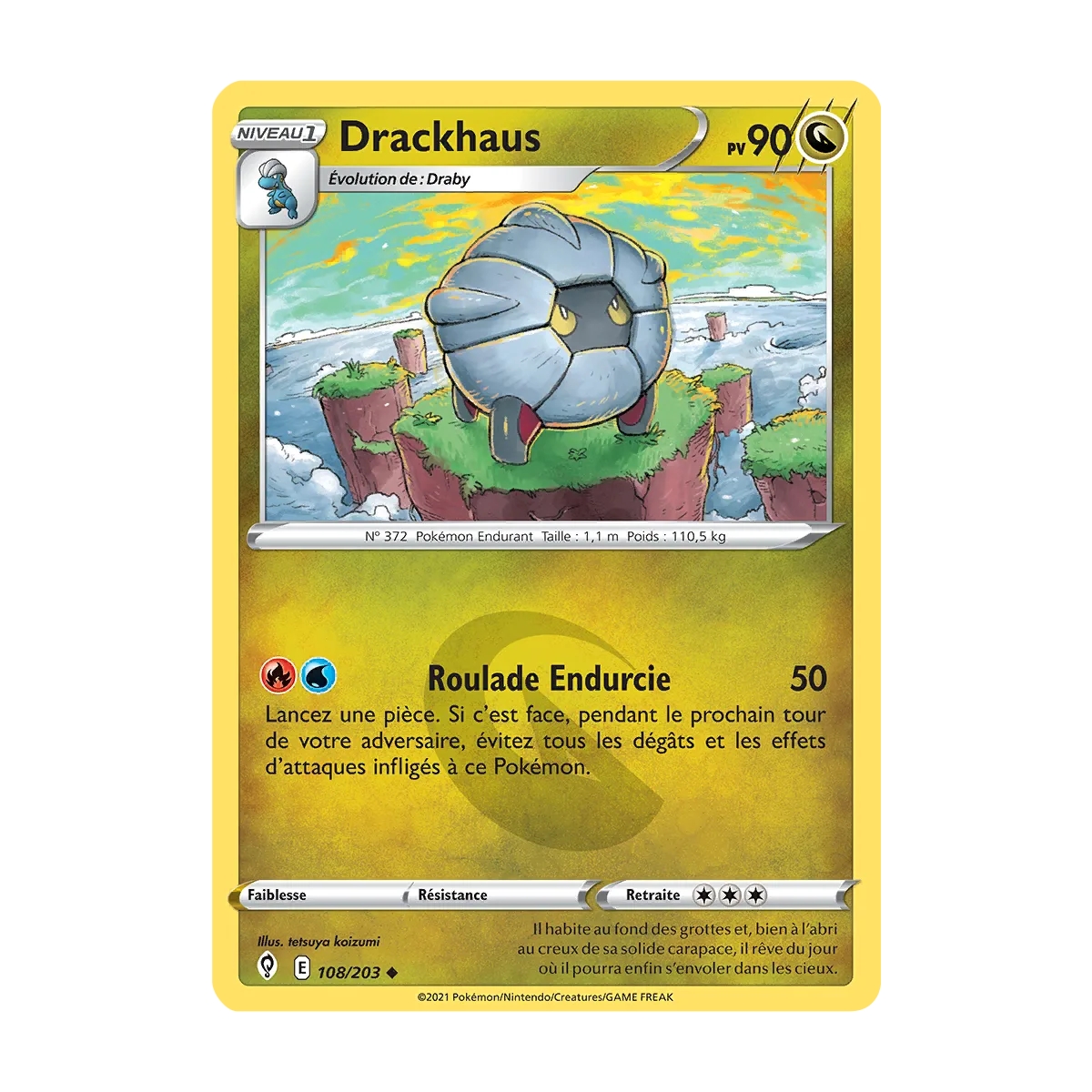 Drackhaus 108/203 : Joyau Peu commune (Brillante) de l'extension Pokémon Épée et Bouclier Évolution Céleste