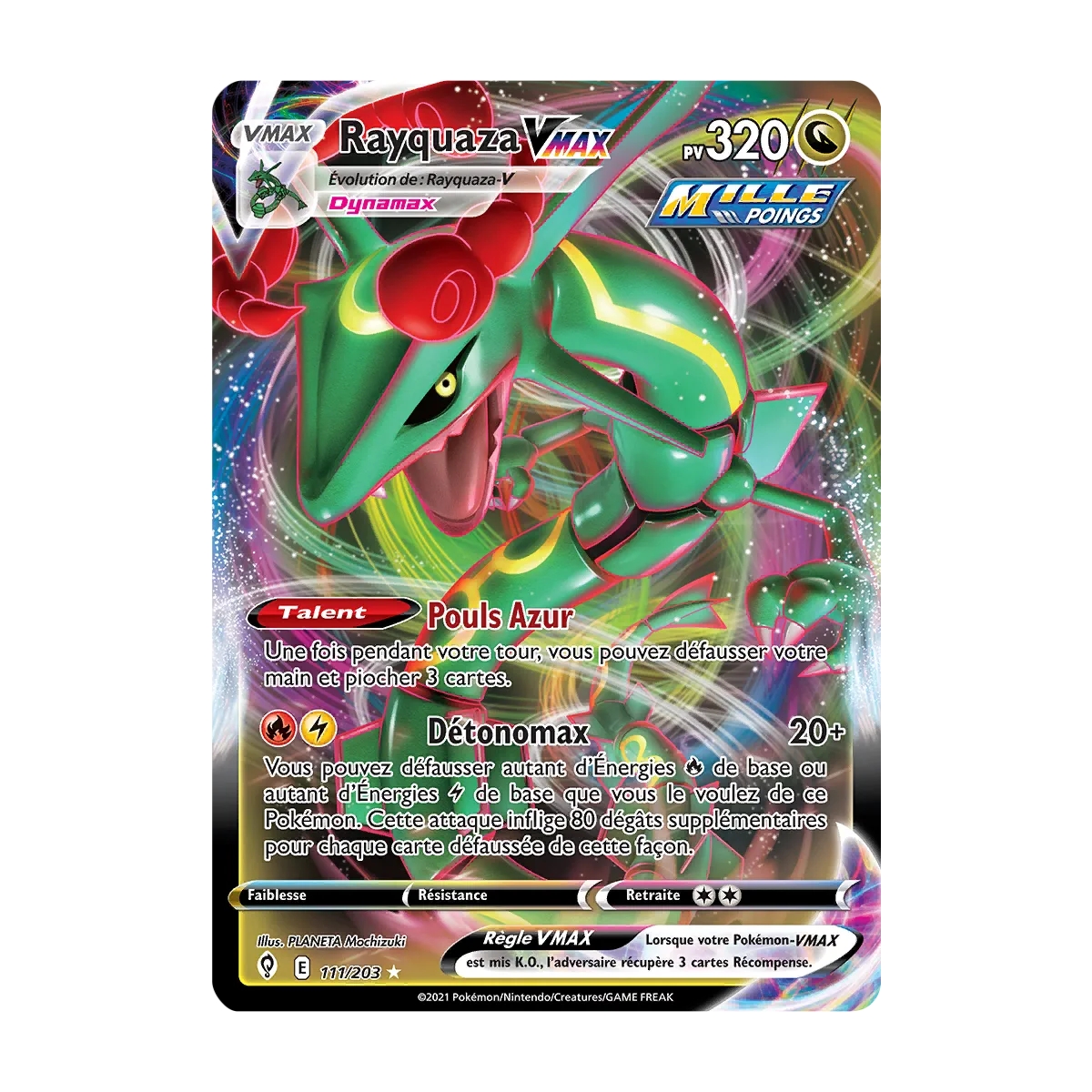 Rayquaza 111/203 VMAX Épée et Bouclier Évolution Céleste