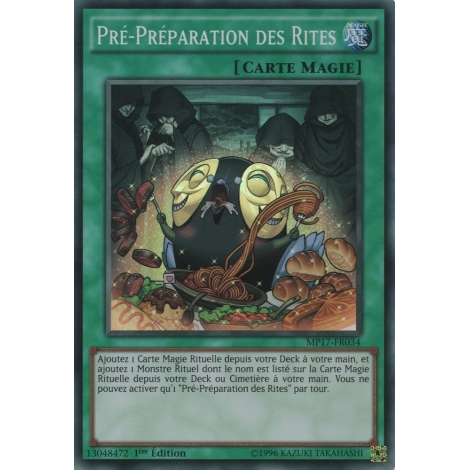 Pré-Préparation des Rites MP17-FR034