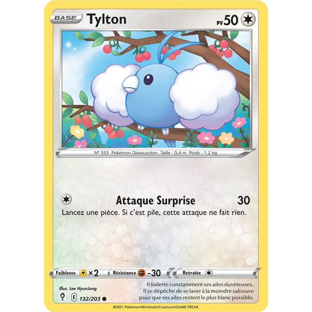 Carte Tylton - Commune (Brillante) de Pokémon Épée et Bouclier Évolution Céleste 132/203