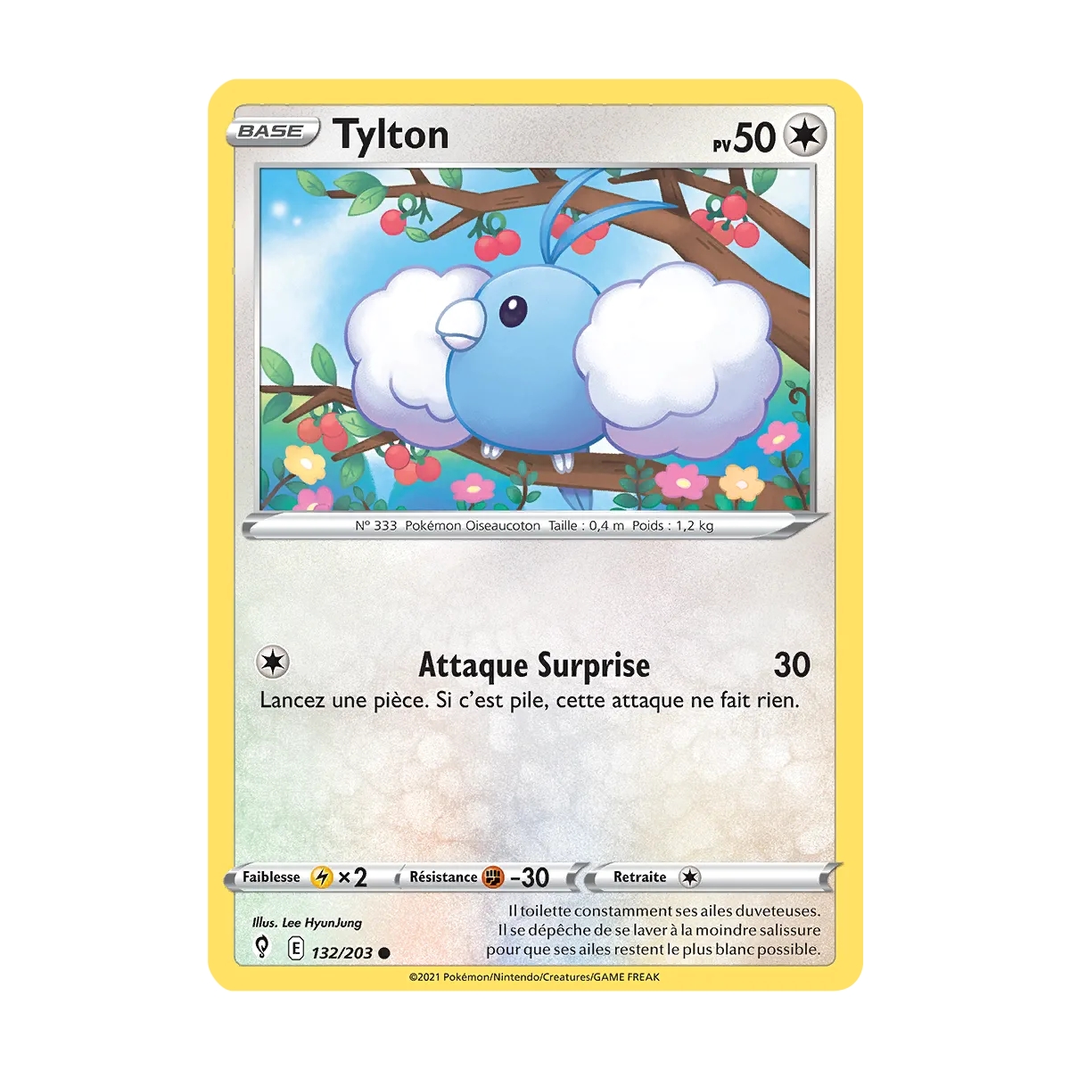 Carte Tylton - Commune (Brillante) de Pokémon Épée et Bouclier Évolution Céleste 132/203