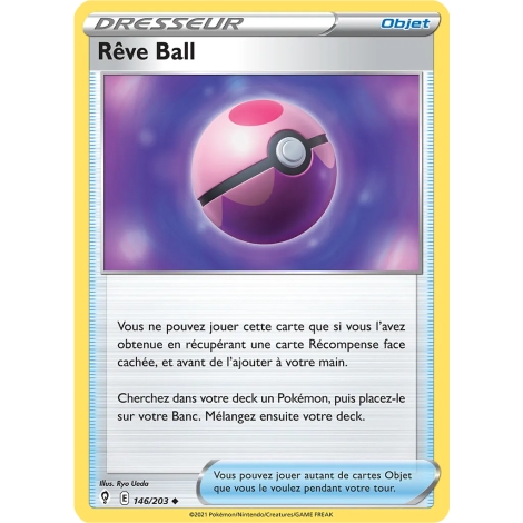 Découvrez Rêve Ball, carte Peu commune (Brillante) de la série Épée et Bouclier Évolution Céleste