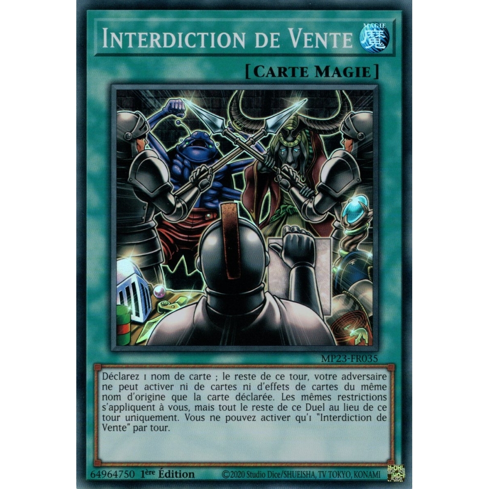 Interdiction de Vente MP23-FR035